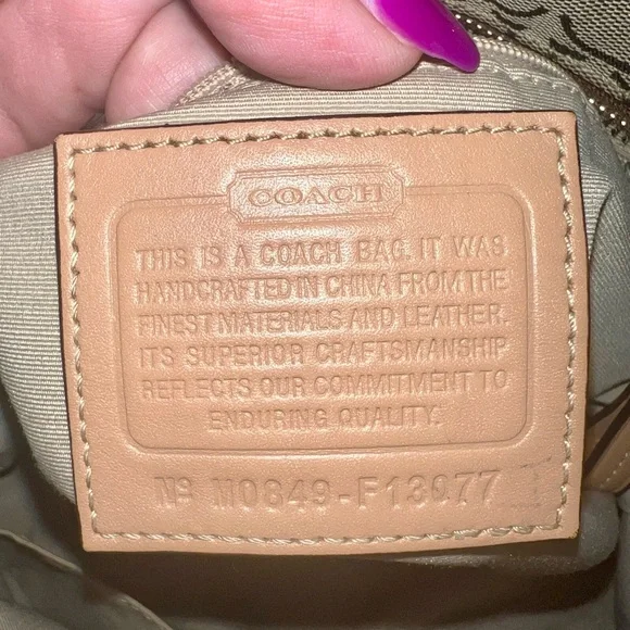 Coach Tan and Brown Signature Tote - Picture 4 of 4